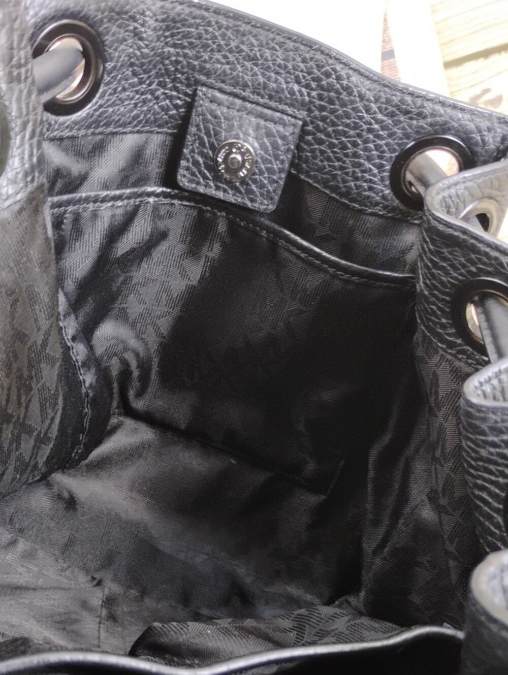 Michael Kors Black Pebbled Leather Shoulder Bag with Double Straps - Picture 8 of 9